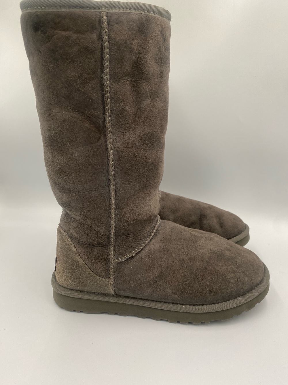 Vintage UGG Australia Classic Tall Suede Boots Grey Size 8 (Read Desc) - Picture 6 of 12